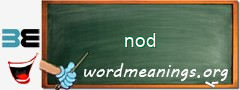 WordMeaning blackboard for nod